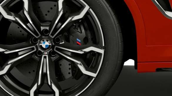 BMW X4 M Competition F98 LCI Facelift 2021 M Compound-Bremse in Schwarz Nahaufnahme
